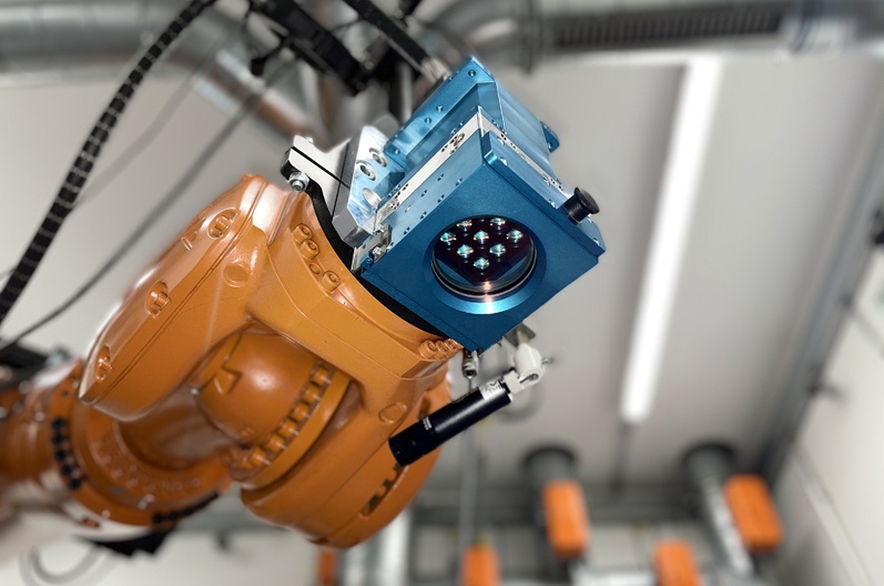 As part of a project also involving Laser Zentrum Hannover, Coherent, and Sill Optics, neoLASE helped develop a diode laser unit with nine individually controllable diode stacks. Photo: LZH.