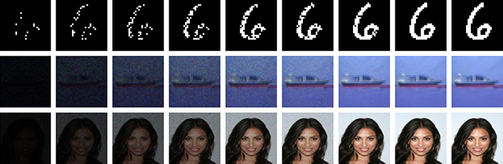 LANL's new generative AI model can create images from a blank frame. Image: LANL.