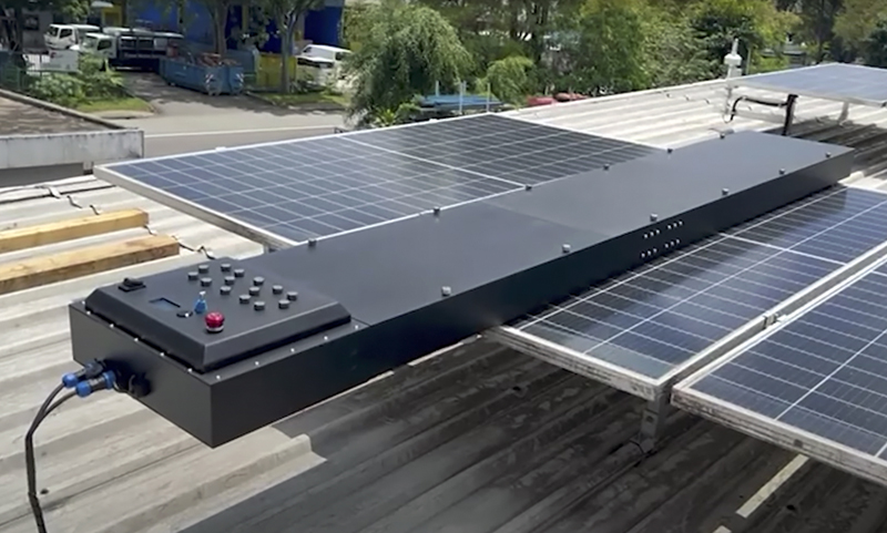 EtaVolt is offering a commercial solution to extend the lifespan of solar panels. The NTU Singapore spin-off's device restores and protects panels from degradation. Photo: EtaVolt.