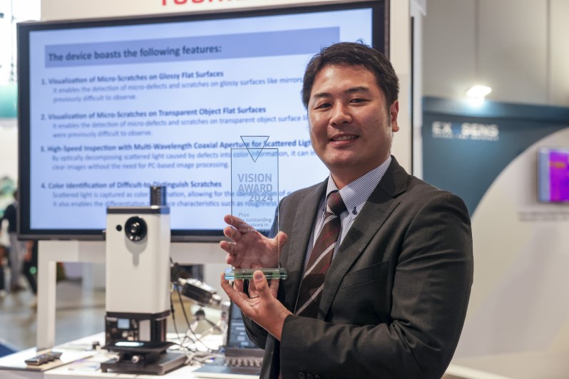 Winner: Shinichi Itokawa, Board Member, Chief Technology Executive and Director of Machine Vision Camera, at Toshiba Teli. Image: VISION / Messe Stuttgart.