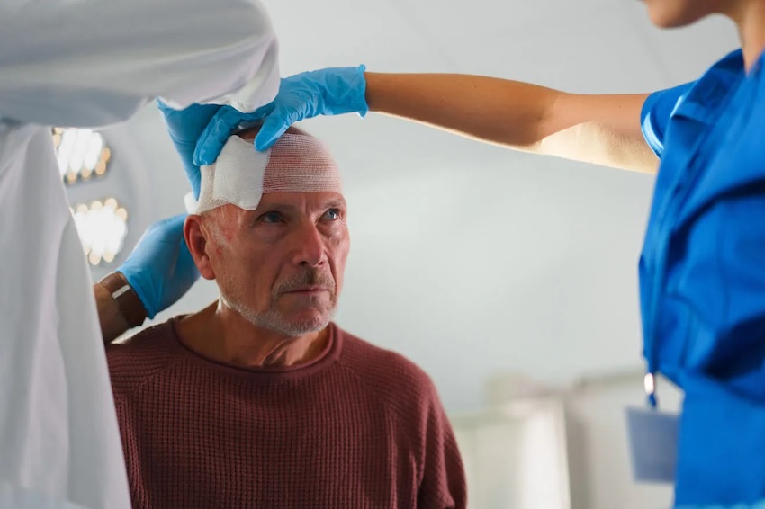 Traumatic brain injury results when the initial trauma of head injury is magnified by a complex set of inflammatory changes that occur in the brain. These secondary processes, which take place from minutes to hours after head injury, can dramatically worsen outcomes for patients. Credit: stock photo via University of Birmingham.