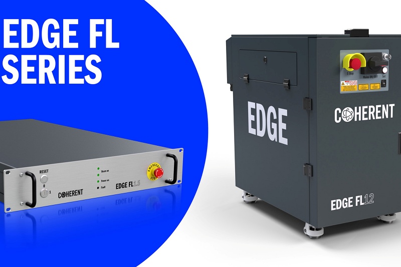 Coherent launched its new 'EDGE FL' series of high-power fiber lasers, which are aimed at metal cutting applications in the machine tool industry, at the EuroBLECH trade show taking place this week in Hanover, Germany. Image: Coherent.