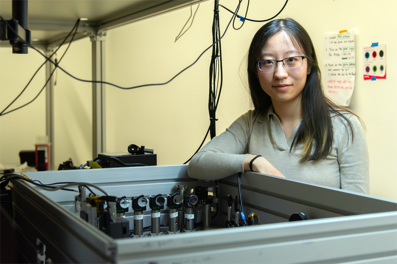 Anni Li, Doctoral Student in the research group Femtosecond Fieldoscopy,led by Dr. Hanieh Fattahi. &copy; Susanne Viezens, MPL.

