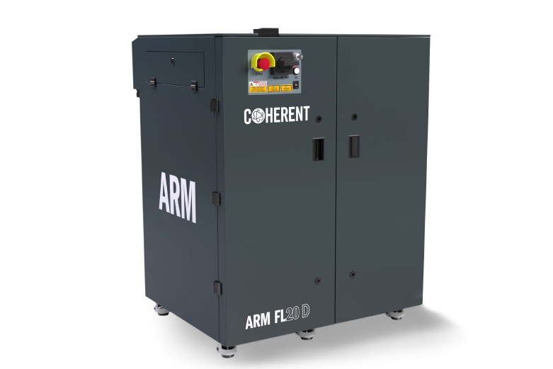 Said to feature a unique dual-ring configuration and largely eliminate the need for filler wire, Coherent's new ARM FL20D fiber source is aimed at industrial laser welding applications. Image: Coherent.