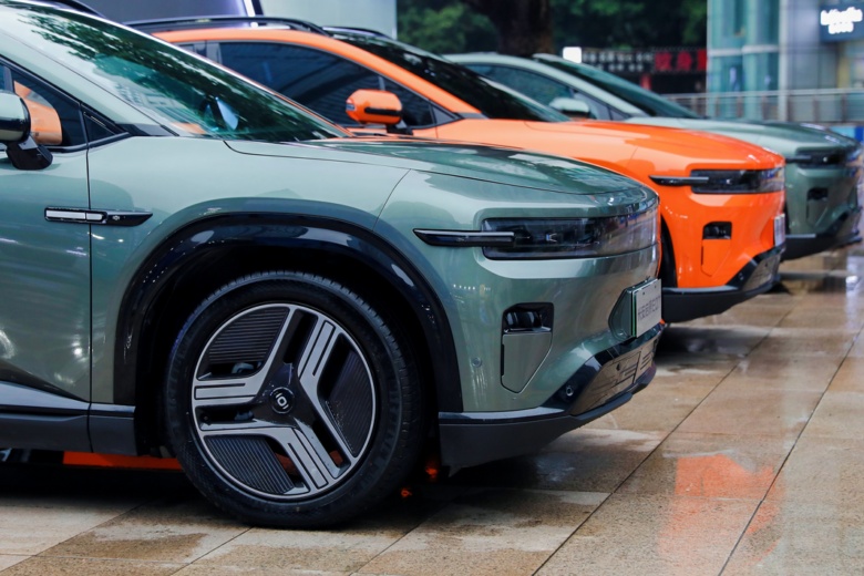 Changan Automobile's 'Nevo E07' cars, which are equipped with two Hesai AT128 lidars. The Chinese auto maker has just signed a deal expected to see 1.5 million of Hesai's new 