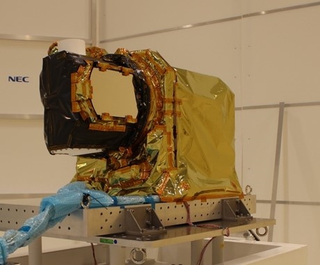An expected migration from traditional radiofrequency satellite communications to laser-based optical links could become a key new market for G&H. This image shows space hardware from Japan's 'JAXA' agency supporting a 1.8 Gb/s inter-satellite link using a laser wavelength of 1.5 &mu;m. G&H provided its power-efficient optical amplifier technology to help connect geosynchronous and low-Earth orbit satellites with the high-speed data link. Photo: JAXA.