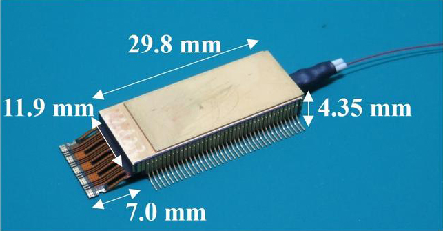 NTT's new compact InP-based coherent driver modulator. Credit: NTT Innovative Devices.