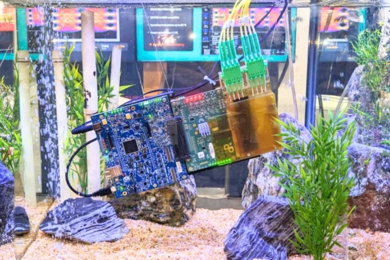 At last year's ECOC event in Glasgow, the DustPhotonics team immersed one of its PCB-mounted 