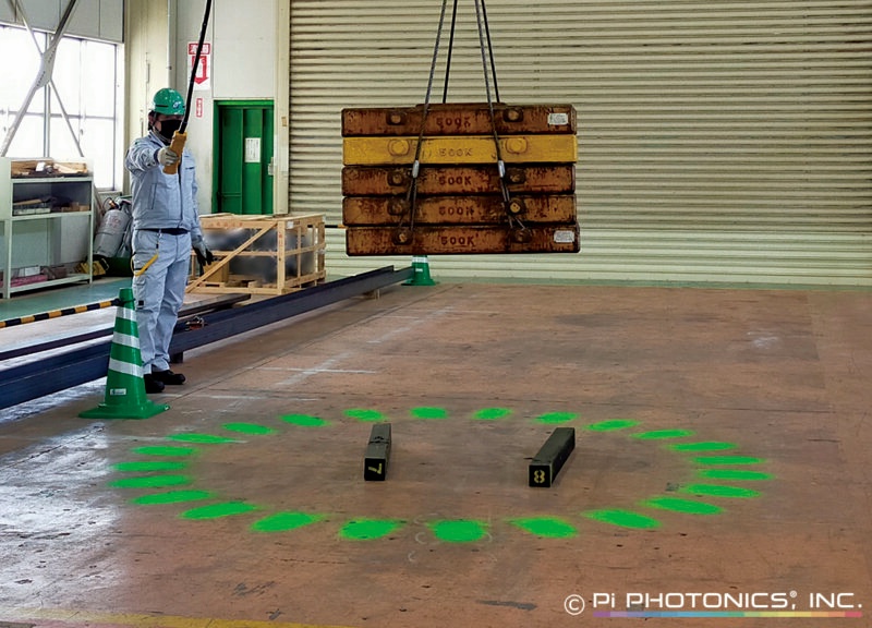 Pi Photonics, which has developed LED projection technology to enhance safety in the workplace, says that it is now aiming to expand globally. Photo: Pi Photonics.