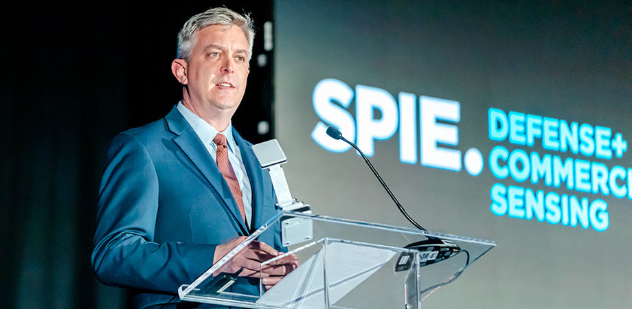 

Doug Droege, senior director of IR&D and technology for the L3Harris Integrated Mission Systems Segment, speaking at SPIE Defense + Commercial Sensing in 2023.
