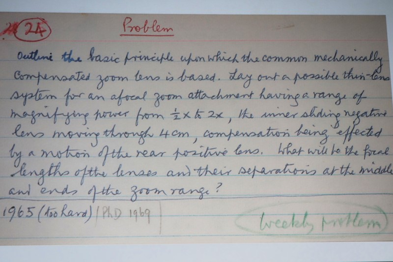 Kingslake problem: today's optics learners do not always understand cursive handwriting - never mind fundamental ray tracing concepts. Photo: Matthew Peach, optics.org.