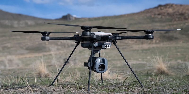 Teledyne's FLIR division is providing the Ukrainian government with more than 800 self-navigating drones - equipped with thermal and daytime imaging sensors - manufactured at its facility in Canada. Photo: Teledyne FLIR.