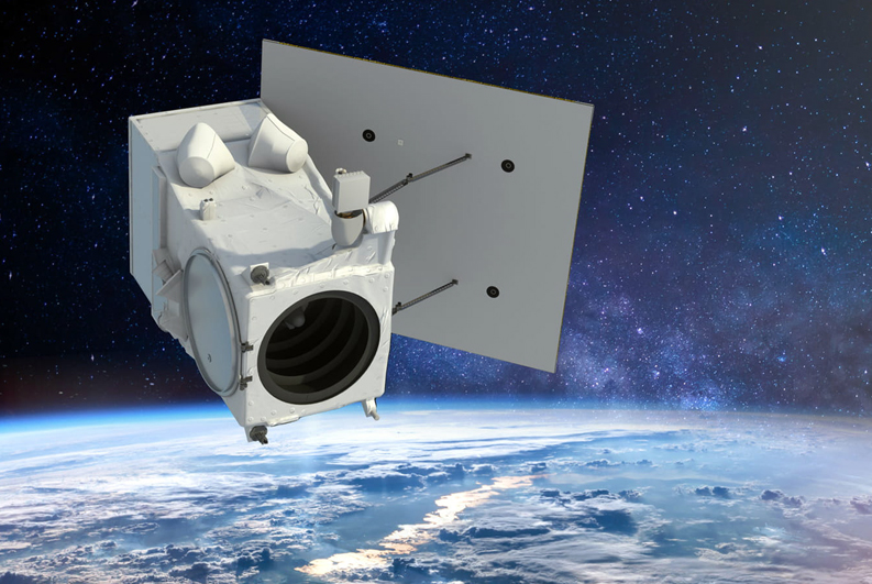 The satellites are designed to provide the highest commercially available resolution, and when all six join the Maxar Intelligence constellation. Image: Raytheon / Maxar.