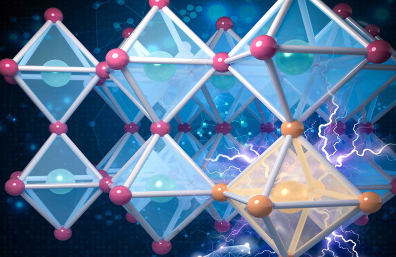 Through the generation of a dataset of accurate band gaps for perovskite materials and the use of machine learning methods, promising new halide perovskites are identified for photovoltaic applications. Image: H. Wang, EPFL.