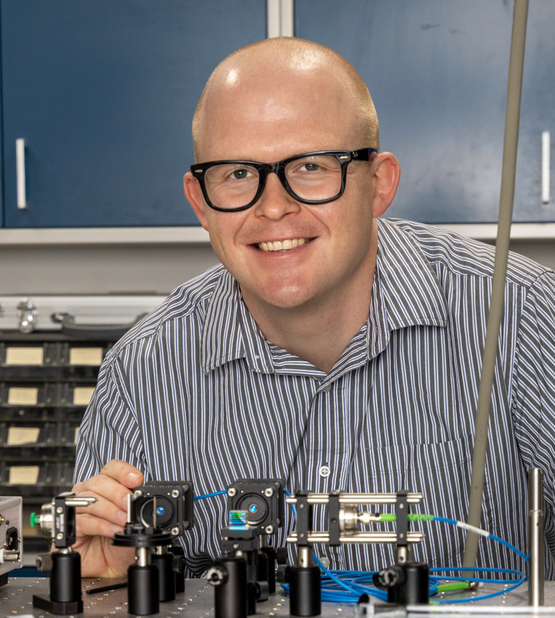 Research professor Joe Lukens, senior director of Arizona State University's Quantum Networking, says a partnership with Sandia has the potential to significantly advance quantum networking. Arizona State University leads a nationwide Quantum Collaborative to accelerate the quantum field. Photo courtesy of Arizona State University.