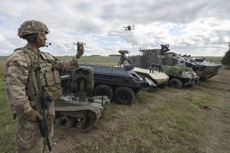 A selection of equipment on display at the Army Warfare Experiment 2020. Crown Copyright (UK).