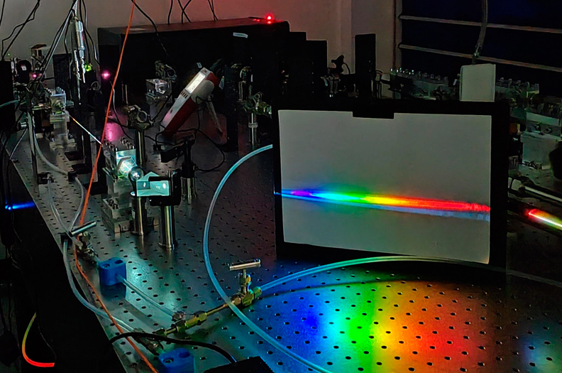 Dr Christian Brahms is building a new type of light source for attosecond laser pulses. Photo: Heriot-Watt University.
