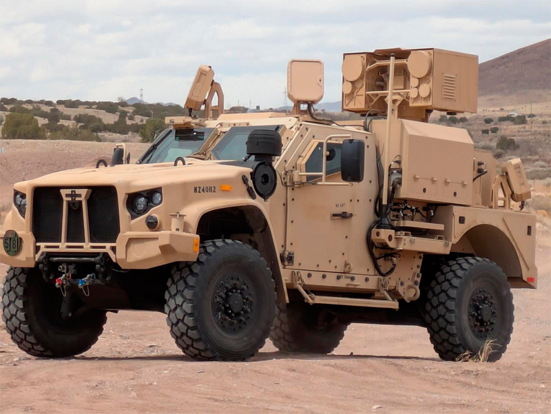 The LOCUST Laser Weapon System integrated on an Oshkosh Joint Light Tactical Vehicle was delivered to the U.S. Army Rapid Capabilities and Critical Technologies Office (RCCTO) as part of the second increment of the Army Multi-Purpose High Energy Laser (AMP-HEL) prototyping effort. Credit: AV.