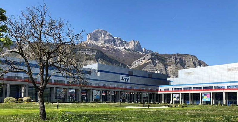 The silicon photonics PICs are set to be produced at the firm's wafer fabrication facility in Crolles, near Grenoble and on the edge of the Alps. A ramp in volume has been pencilled in for the second half of this year. Photo: STMicroelectronics.
