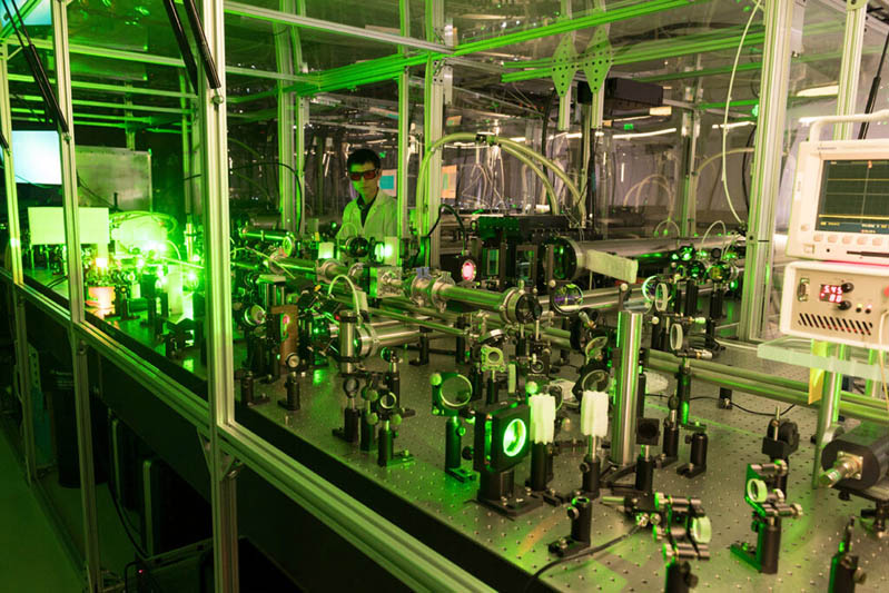Shoujun Wang does research on high energy density laser-created plasma physics at Colorado State University's Laboratory for Advanced Lasers and Extreme Photonics.