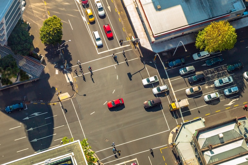 Simplifying lidar imaging of live traffic could allow less costly monitoring systems. Credit: Adobe stock image via University of Missouri.