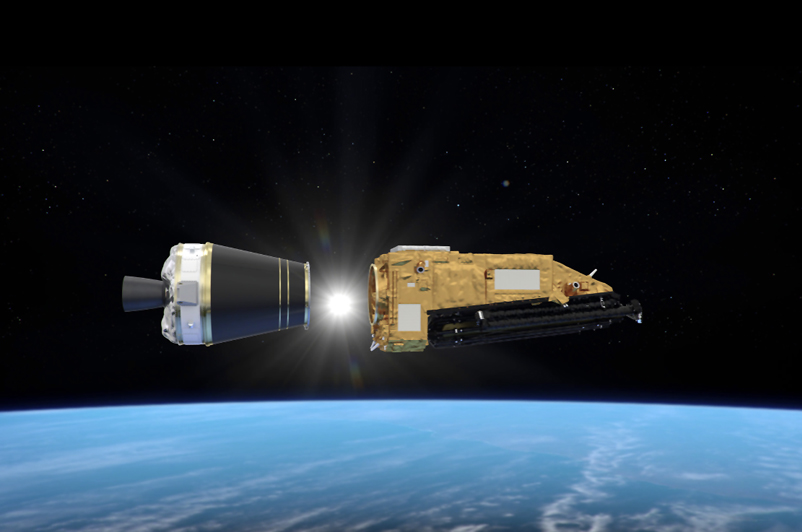 Biomass separates from Vega-C. Image: ESA.