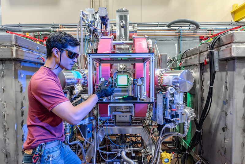 Xcimer Energy has started operating the world's first electron-beam-pumped excimer laser built in the private sector. Photo credit: Edward DeCroce.