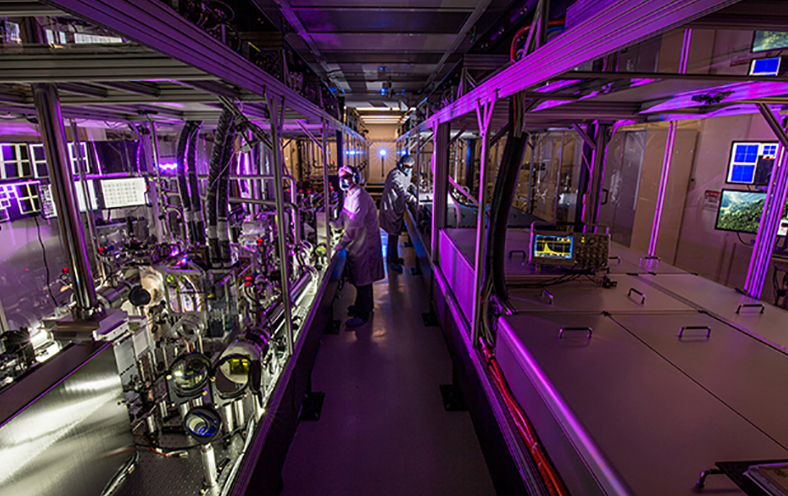 LLNL and ELI began their partnership with the L3 HAPLS laser system, which LLNL built and delivered, and ELI now operates. Photo: ELI / LLNL.