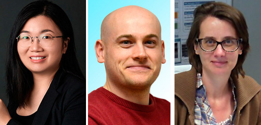 SPIE's inductees for 2025 include: Fenglin Peng (for her work on VR and novel display technology);  Kayn Forbes (structured-light interactions); and Vicky Philipsen (advanced lithography and imaging). Images: SPIE / UEA / imec.