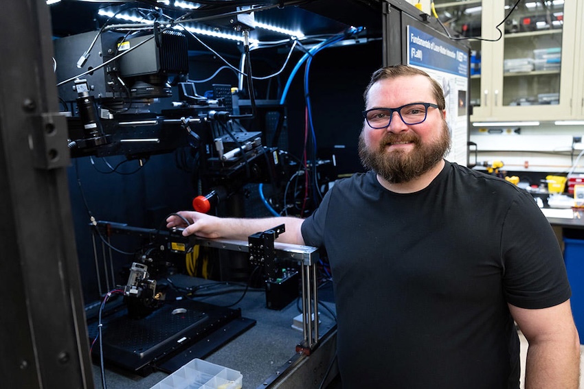 David Deisenroth, a mechanical engineer at NIST, researches ways to improve metal 3D printing. Credit: NIST.