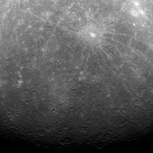Sending back the first close-up, high-definition views of the planet Mercury, Messenger is the first spacecraft to visit the planet in nearly 40 years since the Mariner 10 probe made a fly-by visit in 1974-5. It is the first to snap the Sun's nearest planet from orbit, and is just starting a year-long study. Credit: NASA/Johns Hopkins University Applied Physics Laboratory/Carnegie Institution of Washington.