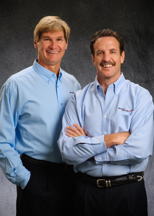 Daylight executives Timothy Day (right) and Paul Larson, who co-founded the company with Sam Crivello in 2004. Credit: Daylight Solutions.