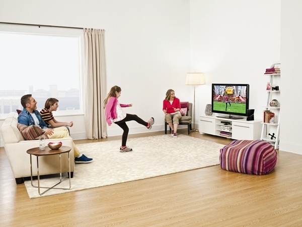 A huge hit with gamers and families alike last Christmas, the Xbox Kinect system relies on infrared optical components from JDSU for its gesture recognition capability. Inventory for this year's holiday season has already been built, with orders now slowing down as a result. Credit: Microsoft.