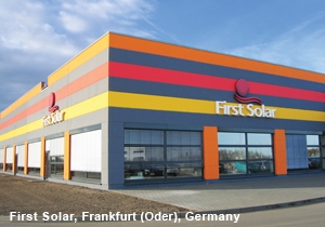 First Solar's two facilities in Frankfurt will be closed after Germany's government made the market for large-scale PV deployments (greater than 10GW) unviable. 1200 workers are set to lose their jobs at the site. Credit: First Solar.