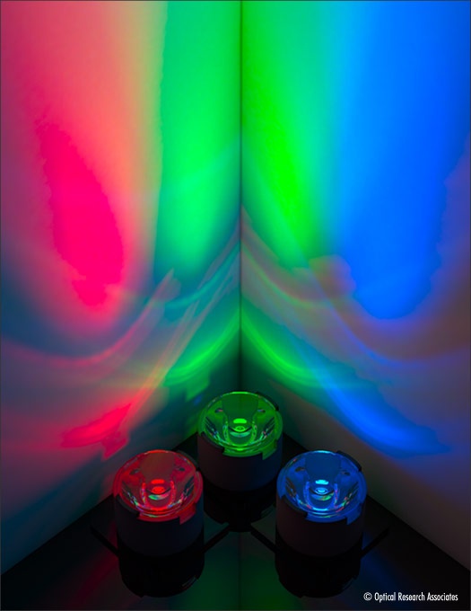 As the market for solid-state lighting based on LED chips starts to take off, software developed by both Optical Research Associates and RSoft can help to maximize key attributes such as light extraction efficiency. Credit: Optical Research Associates/Synopsys.