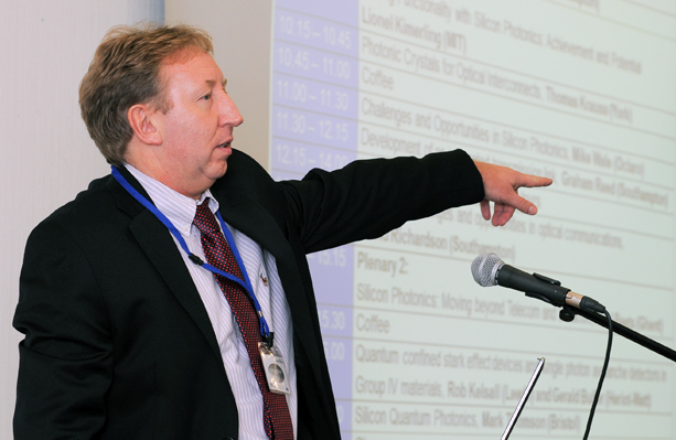 The UK Silicon Photonics project leader Prof Graham Reed, Head of the Zepler Institute's Photonics, Systems, Circuits and Sensors Group at Southampton University.