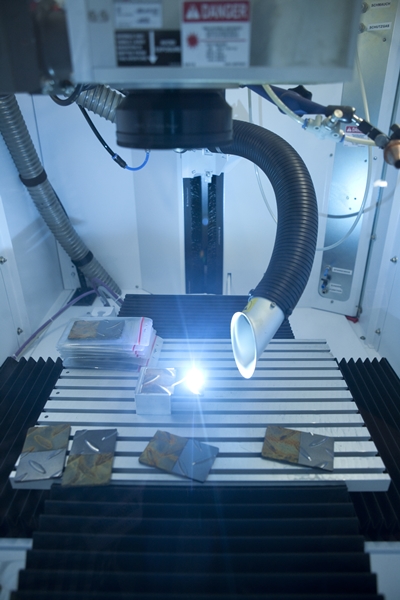 A Trumpf laser for manufacturing in action at the SPIE Photonics West event earlier this month. The German company unveiled its new TruDiode and TruDisk lasers at the trade show - the kinds of laser systems that the new UK center will be wanting to exploit for industrial applications. Credit: Joey Cobbs/SPIE.