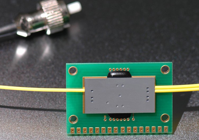 Crystal frontier: The Fraunhofer IPMS has developed a fiber-optic-coupled liquid crystal switch with two switching states. It will be demonstrated at this year's OFC-NFOEC expo in Anaheim, Ca, between 17-21 March.