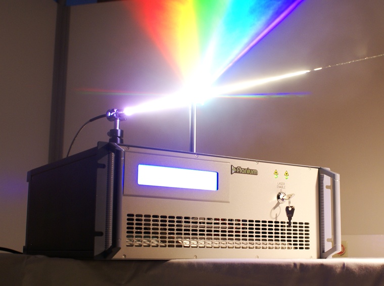 Kelleher will be aiming to develop high-brightness supercontinuum sources. This image shows a supercontinuum laser from the UK company Fianium. Credit: Fianium.
