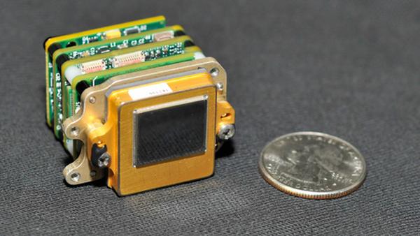 The MIR640 is a 17-micron, 640x480 pixel, uncooled camera core, capable of 60 frames per second output. Credit: BAE Systems.