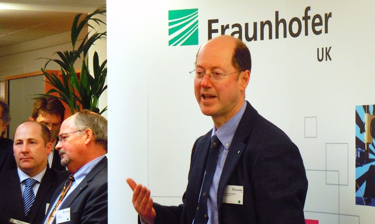 Martin Dawson, head of the Fraunhofer Centre for Applied Photonics, pictured at the official opening of the first such UK establishment in April 2013.