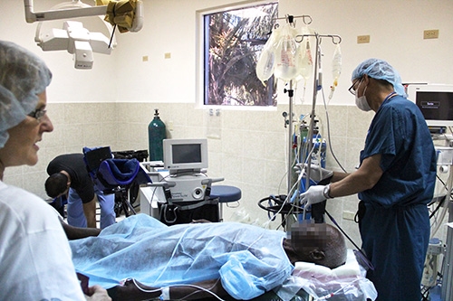 Last December, Lumenis said it was supporting the efforts of the St. Luke Foundation for Haiti and Dr. Mitchell Humphreys of the Mayo Clinic to save the lives of men suffering from benign prostatic hyperplasia (BPH). Its holmium laser treatment is used to prevent life-threatening complications. Credit: Lumenis.