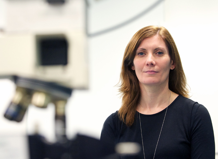 Faulds and her team have developed a new photonics-based test for meningitis. Photo: Strathclyde University.