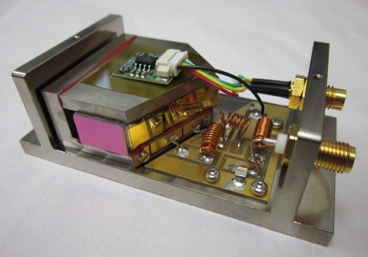 Among the new components developed through ISLA by Gooch & Housego was this quasi-collinear acousto-optic tunable filter. It features a resolution of less than 1.5nm at the 2 &micro;m lasing wavelength, and a drive power of only 400 mW. Photo: G&H.
