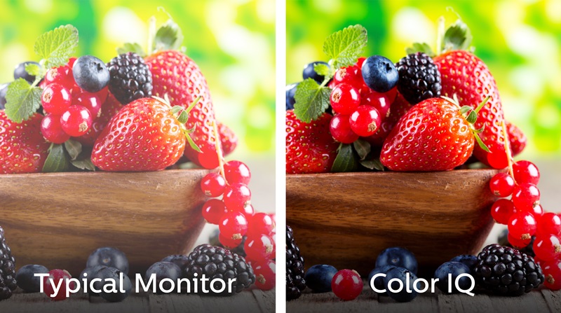 Whereas OLED displays produce richer colors than typical LCDs because they do not require a backlight to produce an image, quantum-dot LCDs are claimed to achieve similar performance by manipulating the blue light produced by the backlight's LEDs. The cost advantage over OLEDs suggests that QD-enhanced displays could have a major impact over the coming decade. Photo: Philips/MMD/QD vision.