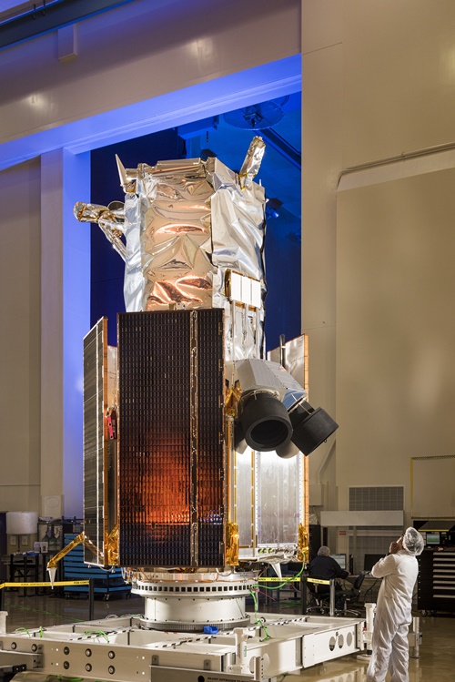 The Lockheed Martin-built WV4 satellite in final preparation ahead of its shipment to Vandenberg Air Force Base, from where it launched into low-Earth orbit on November 11. Photo: Lockheed Martin.
