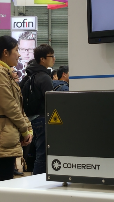Rofin and Coherent are both exhibiting at the Laser World of Photonics event in China this week. Photo: Peter Hallett.