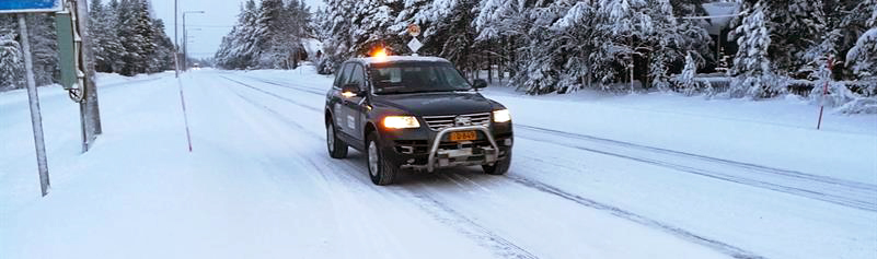 No skidding: Martti has achieved a new speed record of 40 km/h on snow and ice. Image: VTT Research.