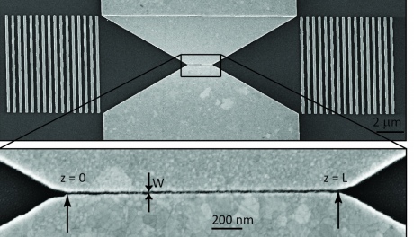 Scanning electron microscope image of the Imperial device. Photo courtesy of Imperial College, London.