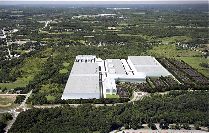 Artist's rendering of ams' pending semiconductor wafer fab at Marcy, Utica, New York.

